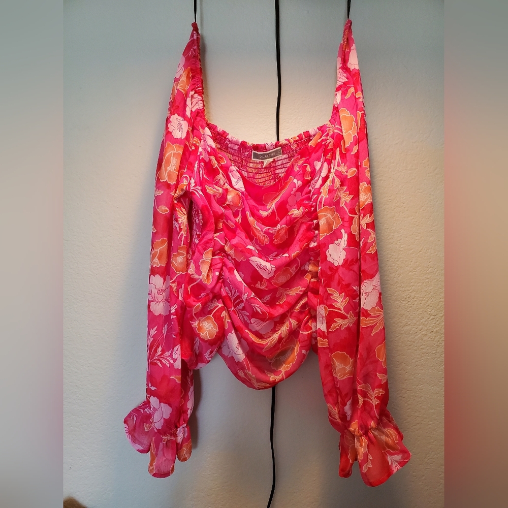 PLEIONE m of the shoulder long sleeve top NWOT